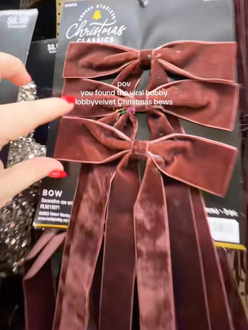 Hobby lobby Velvet Ribbon Hair Bows - Chocolate Brown (3 Pack)